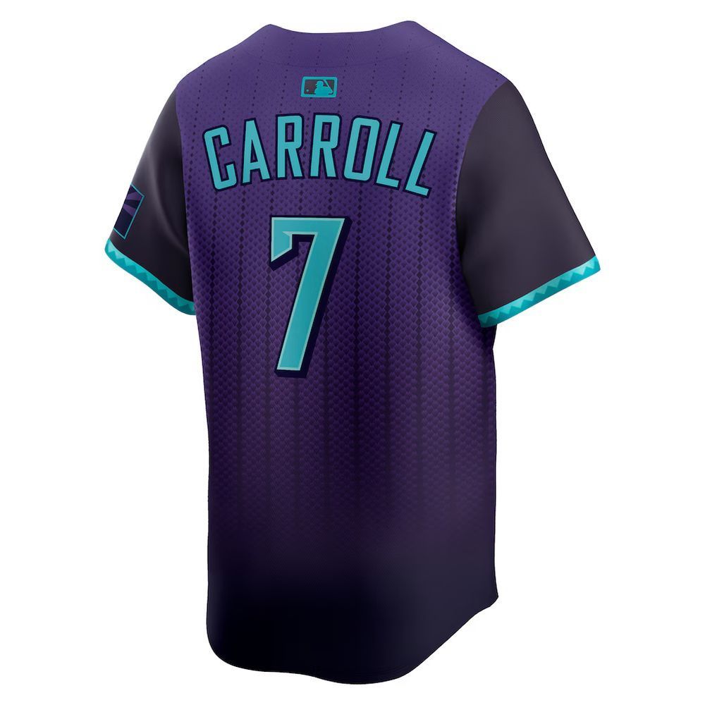 Men's Arizona Diamondbacks #7 Corbin Carroll Nike Purple 2025 City Connect Limited Player Jersey