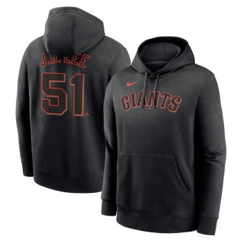 Men's San Francisco Giants #51 Jung Hoo Lee Nike Black Player Name & Number Club Pullover Hoodie