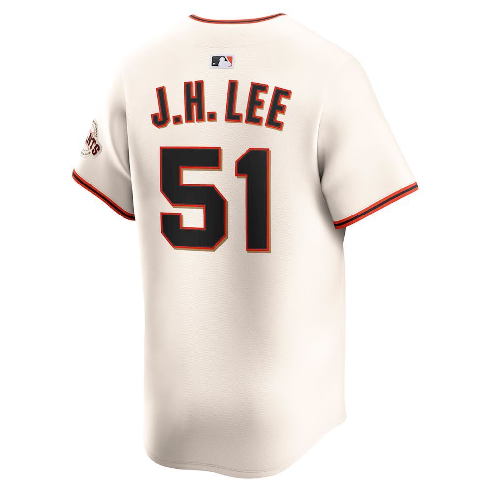 Men's San Francisco Giants #51 Jung Hoo Lee Nike Cream Home Limited Player Jersey