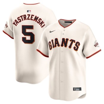 Men's San Francisco Giants #5 Mike Yastrzemski Nike Cream Home Limited Player Jersey