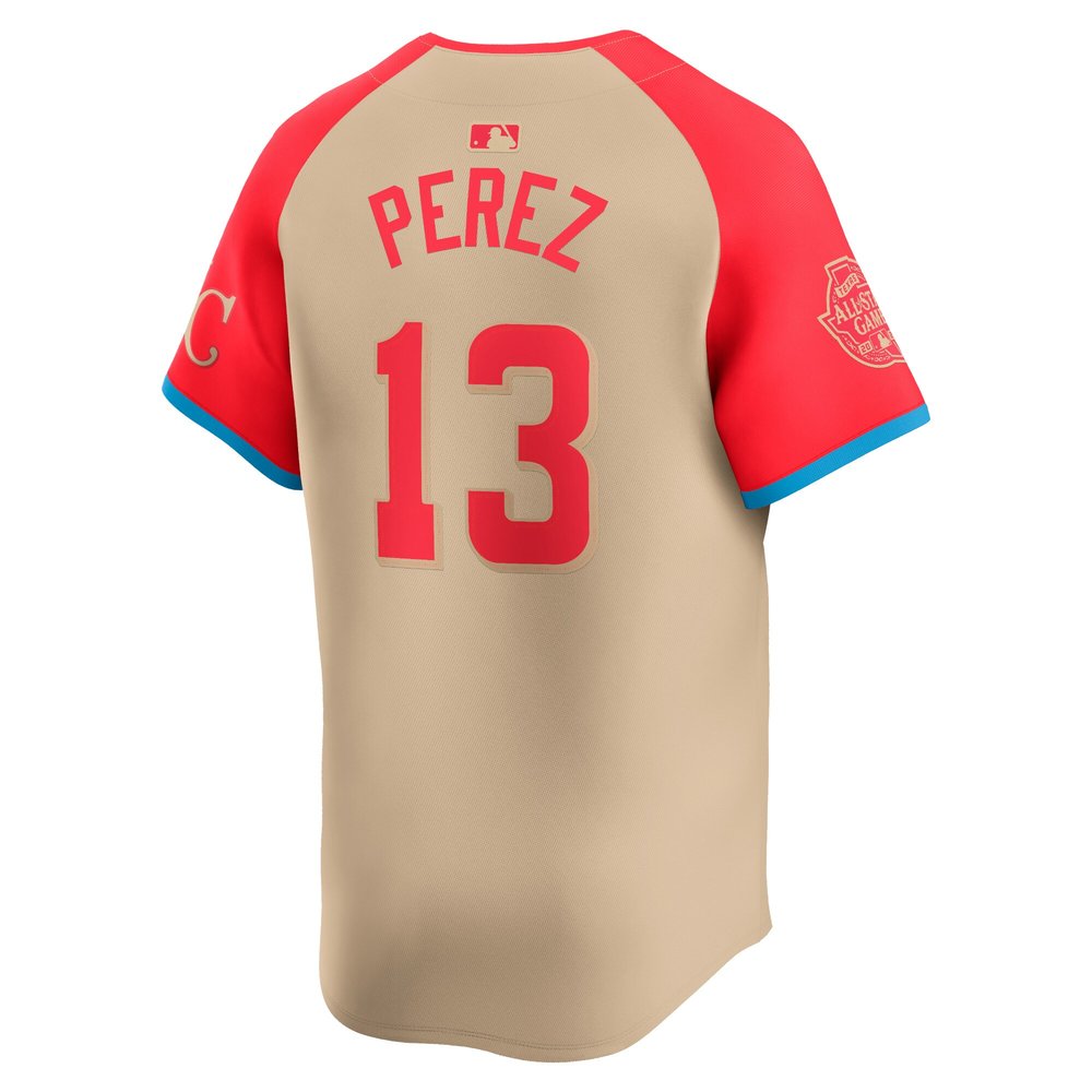 Men's American League Salvador Perez Cream 2024 MLB All-Star Game Limited Player Jersey