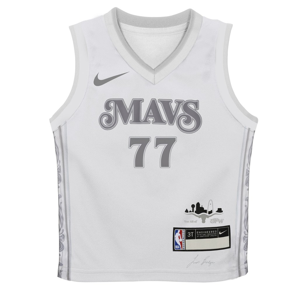 Toddler Dallas Mavericks Luka Don?i? White 2024/25 Swingman Player Jersey - City Edition Toddler Dallas Mavericks Luka Don?i? White 2024/25 Swingman Player Jersey - City Edition