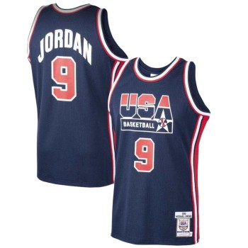 Men's Chicago Bulls #9 Michael Jordan Navy Home 1992 Dream Team Stitched Basketball Jersey