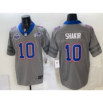 Youth Buffalo Bills #10 Khalil Shakir Nike Gray Vapor F.U.S.E. Limited Jersey