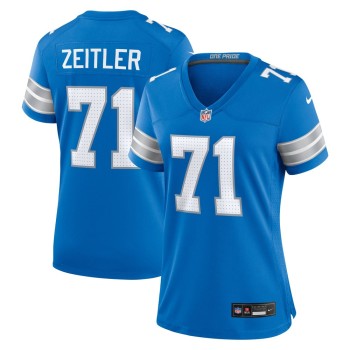 Women's Detroit Lions Kevin Zeitler Blue Game Jersey Women's Detroit Lions Kevin Zeitler Blue Game Jersey