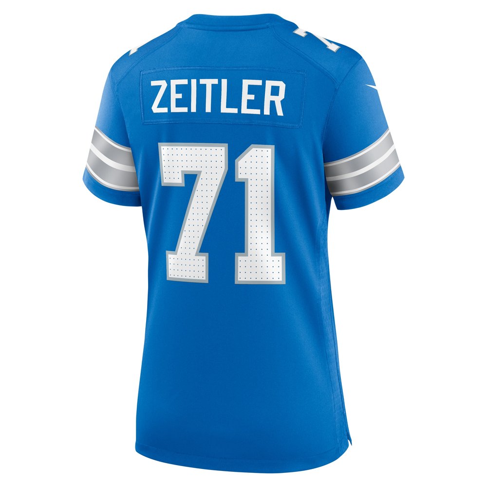 Women's Detroit Lions Kevin Zeitler  Blue Game Jersey