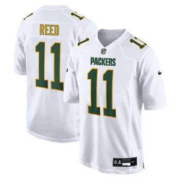 Men's Green Bay Packers #11 Jayden Reed Tundra White Fashion Game Jersey