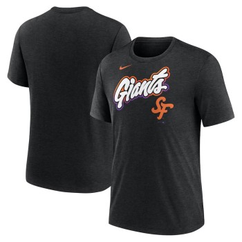 Men's San Francisco Giants Nike Heather Black 2025 City Connect Tri-Blend T-Shirt