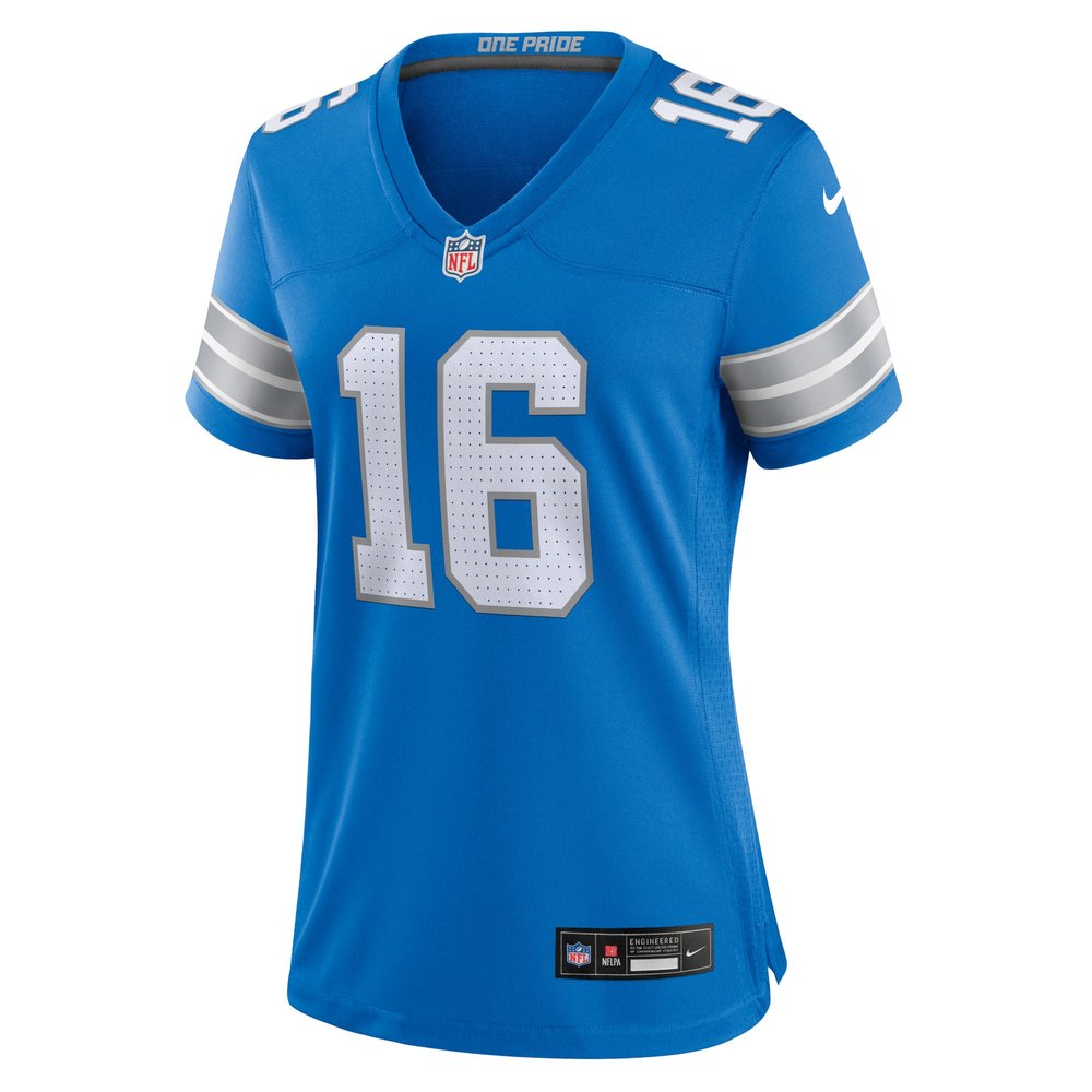 Women's Detroit Lions #16 Jared Goff Blue Game Jersey Women's Detroit Lions #16 Jared Goff Blue Game Jersey