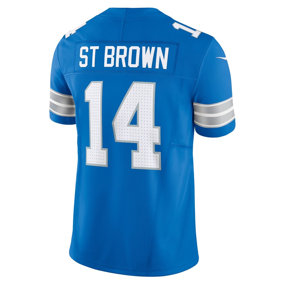 Men's Detroit Lions #14 Amon-Ra St. Brown Blue Vapor F.U.S.E. Limited Jersey