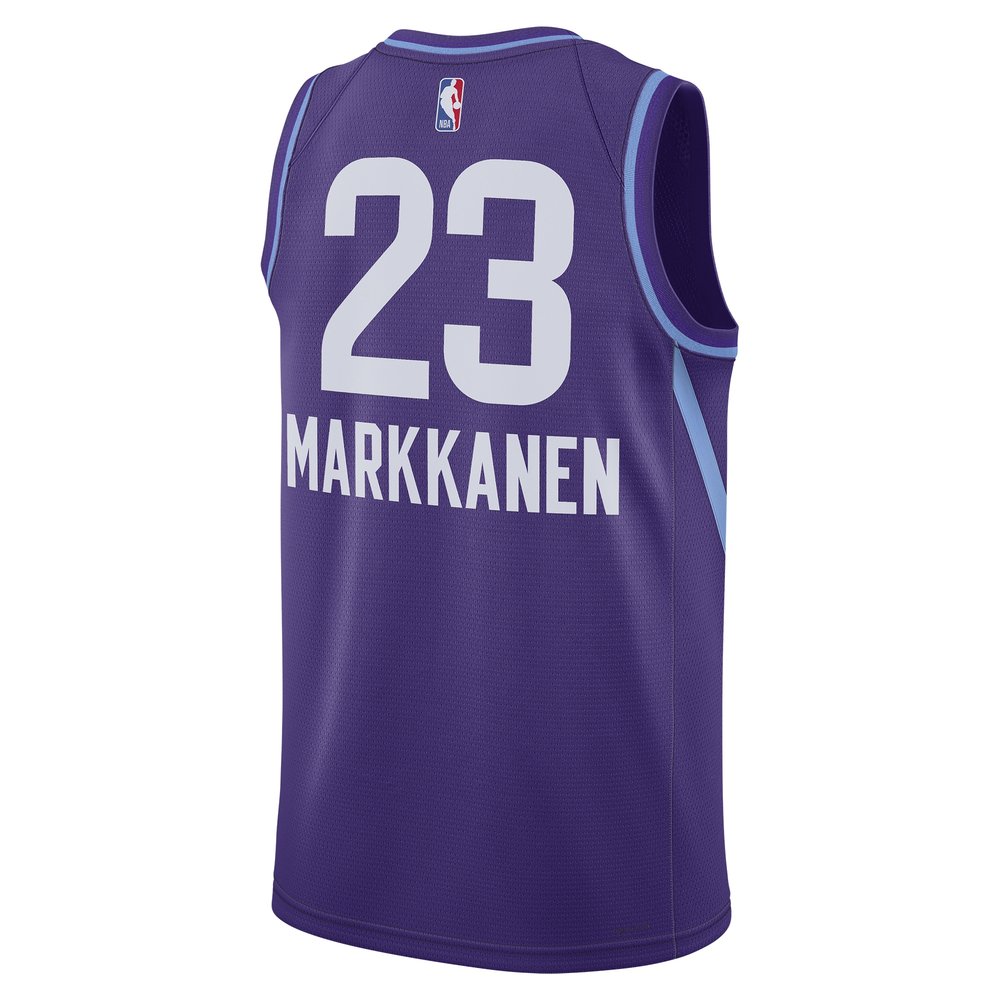 Unisex Utah Jazz Lauri Markkanen Purple 2024/25 Swingman Player Jersey - City Edition Unisex Utah Jazz Lauri Markkanen Purple 2024/25 Swingman Player Jersey - City Edition