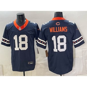 Men's Chicago Bears #18 Caleb Williams Navy 2026 Vapor F.U.S.E Limited Jersey Men's Chicago Bears #18 Caleb Williams Navy 2026 Vapor F.U.S.E Limited Jersey