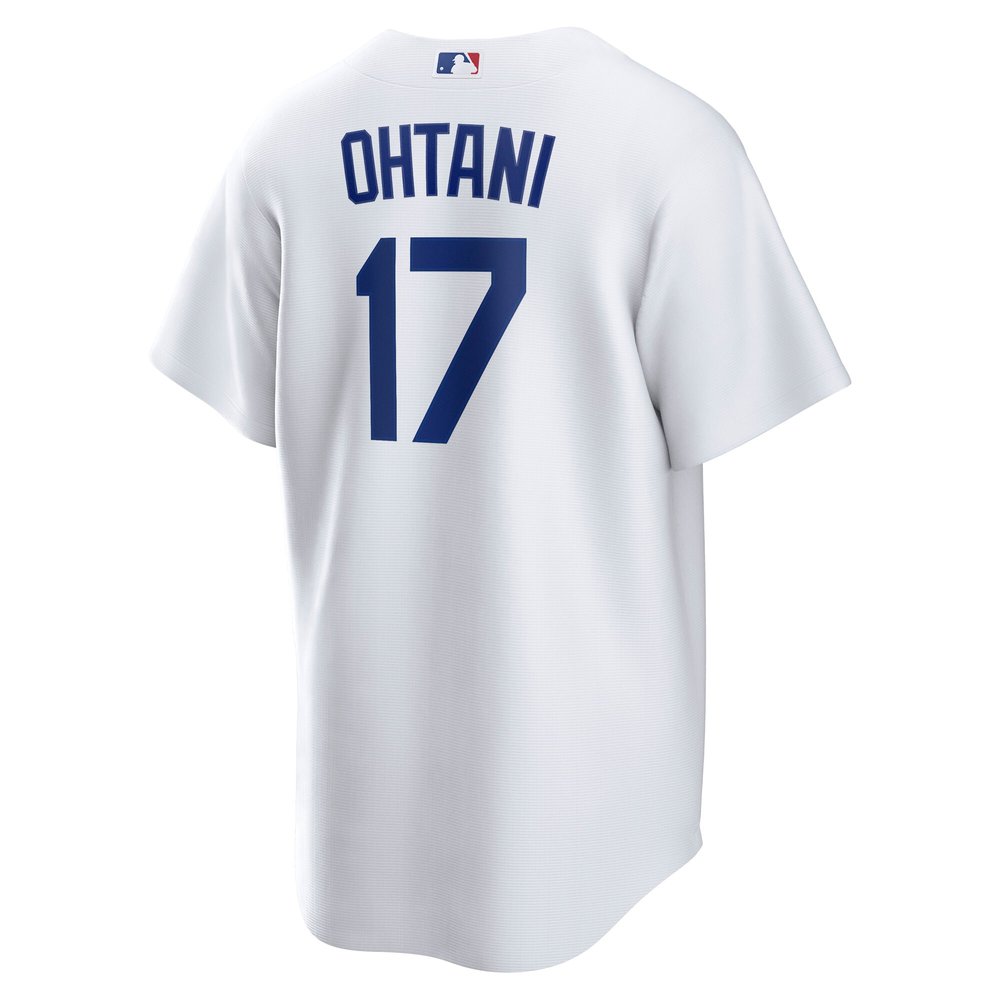 Men's Los Angeles Dodgers #17 Shohei Ohtani White 2024 World Series Home Replica Player Jersey Men's Los Angeles Dodgers #17 Shohei Ohtani White 2024 World Series Home Replica Player Jersey