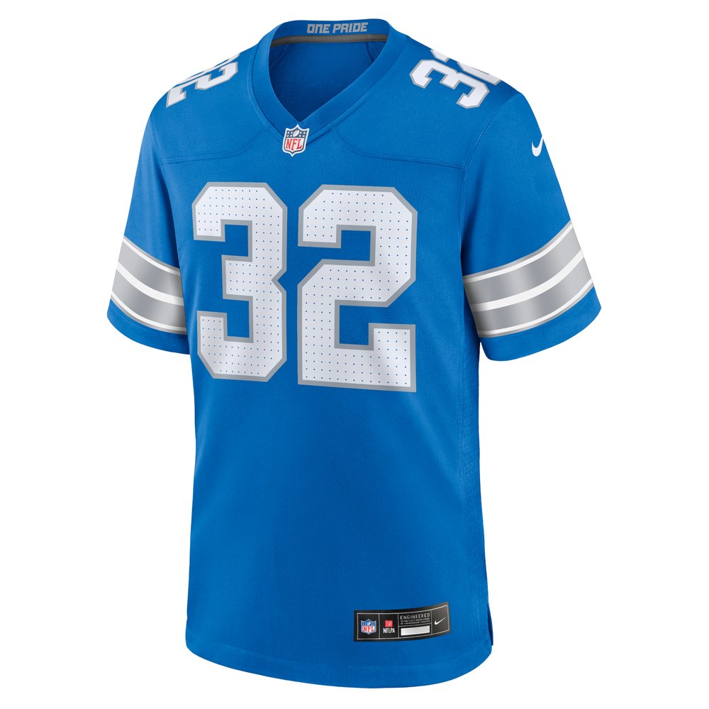 Men's Detroit Lions Brian Branch Blue Game Jersey Men's Detroit Lions Brian Branch Blue Game Jersey
