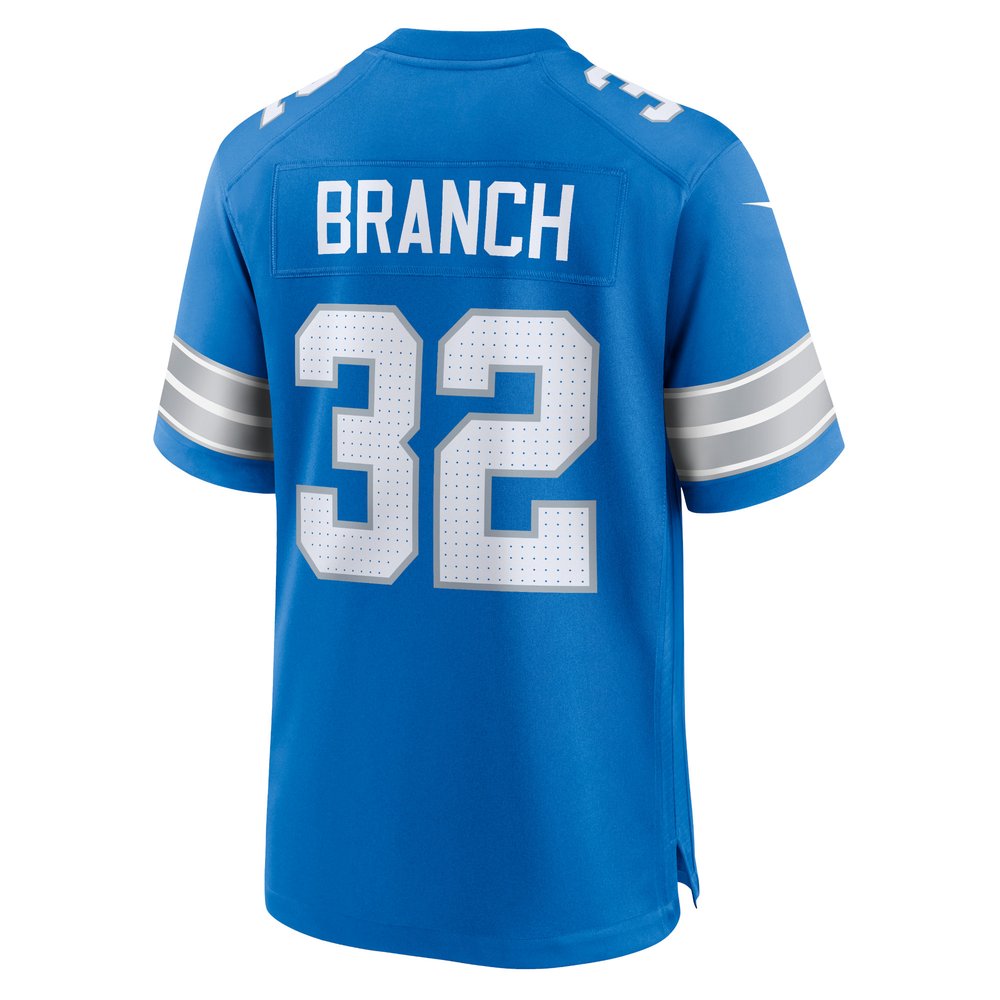 Men's Detroit Lions Brian Branch Blue Game Jersey Men's Detroit Lions Brian Branch Blue Game Jersey