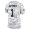Men's New York Jets Sauce Gardner Arctic Camo 2024 Salute to Service Limited Jersey