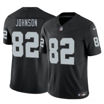 Youth Las Vegas Raiders #82 Brandon Johnson Black 2026 Vapor F.U.S.E. Untouchable Limited Jersey