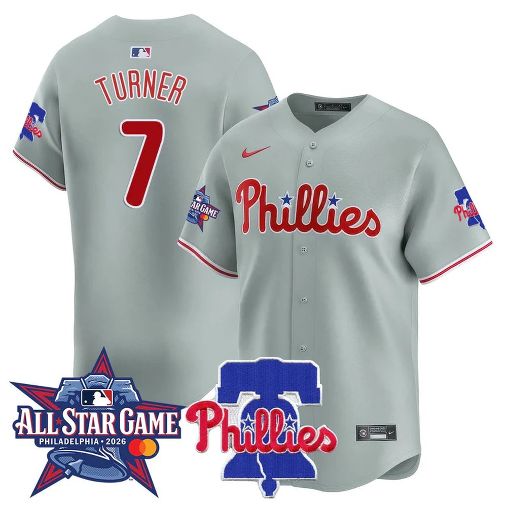 Men's Philadelphia Phillies #7 Trea Turner Gray 2026 MLB All-Star Jersey