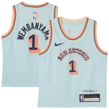 Toddler San Antonio Spurs Victor Wembanyama Light Blue 2024/25 Swingman Player Jersey - City Edition Toddler San Antonio Spurs Victor Wembanyama Light Blue 2024/25 Swingman Player Jersey - City Edition