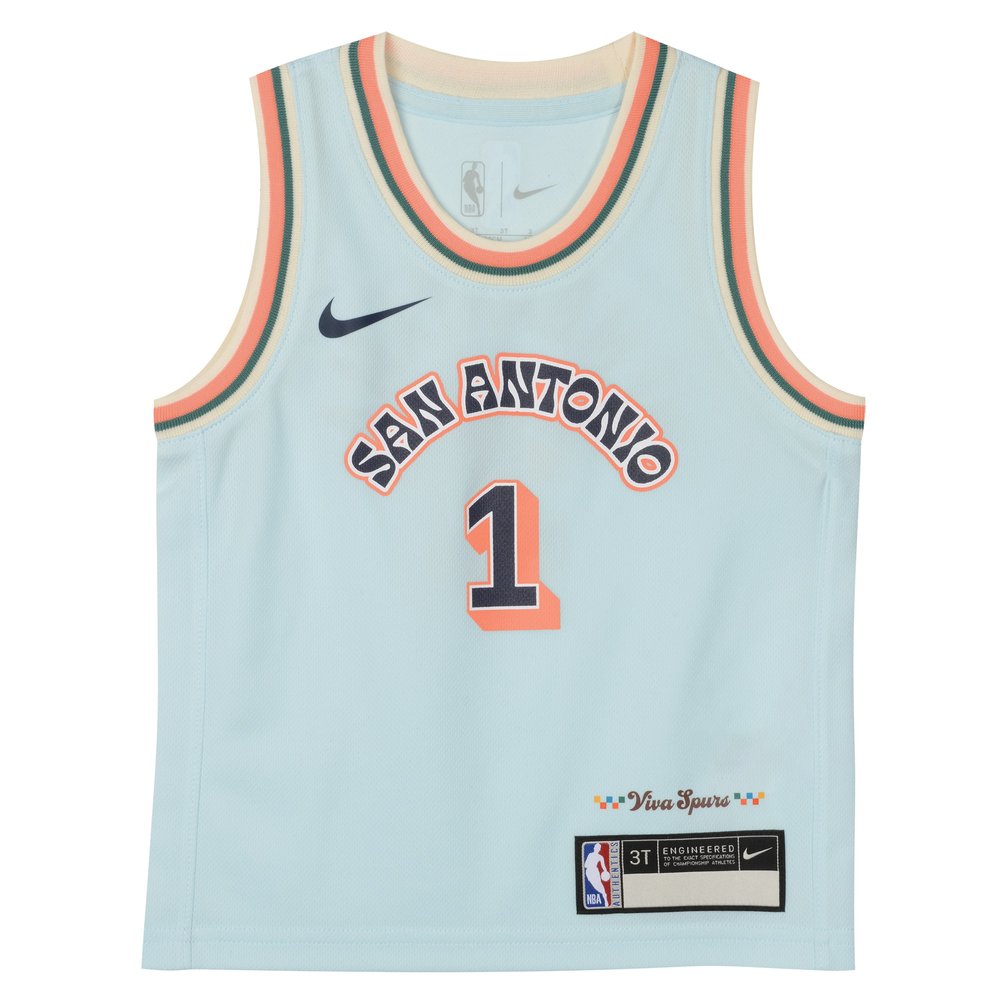 Toddler San Antonio Spurs Victor Wembanyama Light Blue 2024/25 Swingman Player Jersey - City Edition