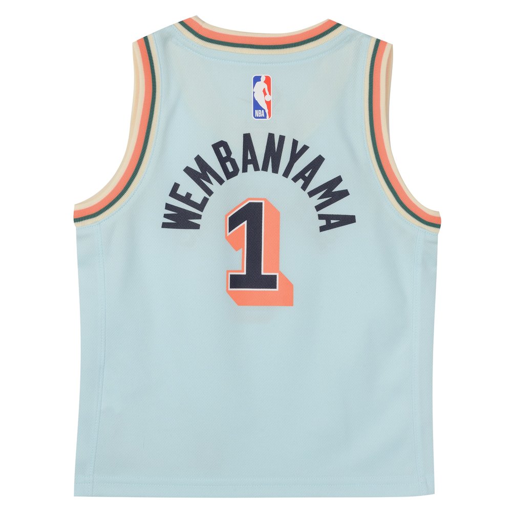 Toddler San Antonio Spurs Victor Wembanyama Light Blue 2024/25 Swingman Player Jersey - City Edition