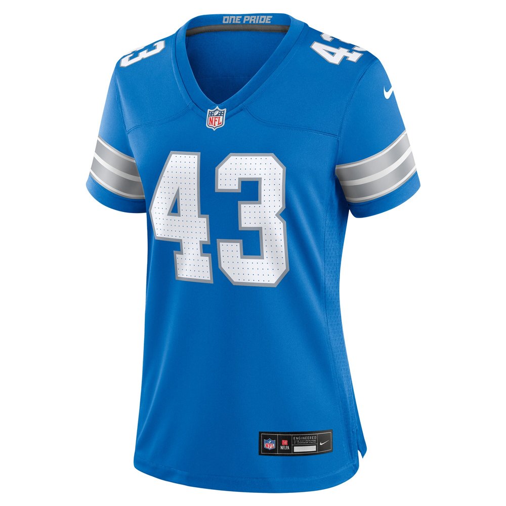 Women's Detroit Lions Jake Bates Blue Team Game Jersey Women's Detroit Lions Jake Bates Blue Team Game Jersey