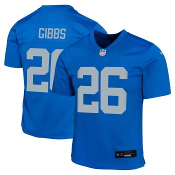 Youth Detroit Lions #26 Jahmyr Gibbs Blue Alternate Game Jersey Youth Detroit Lions #26 Jahmyr Gibbs Blue Alternate Game Jersey