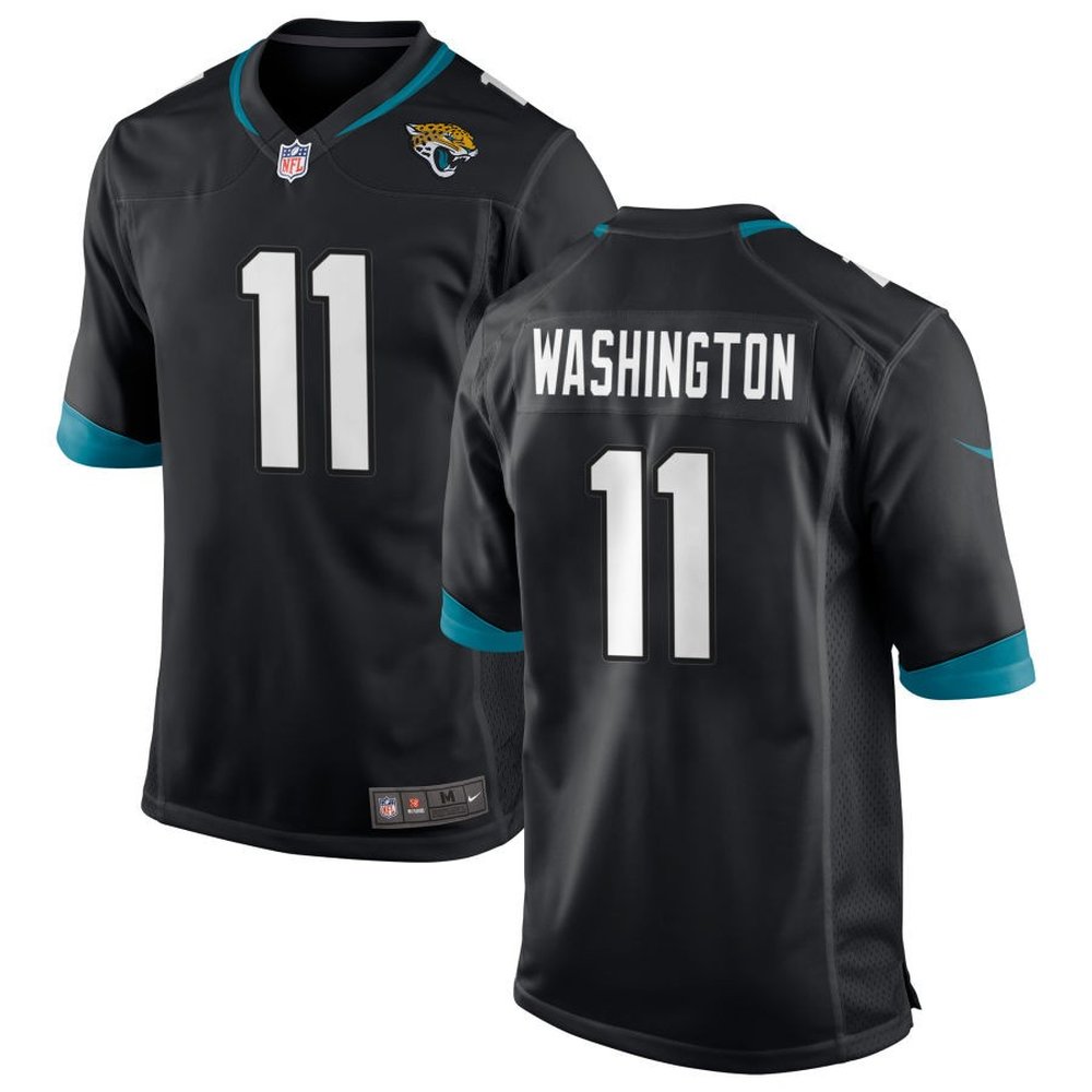 Men's Jacksonville Jaguars #11 Parker Washington Black Team Game Jersey