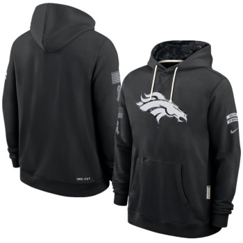Men's Denver Broncos Nike Black 2026 Salute to Service Sideline Dri-FIT Pullover Hoodie Men's Denver Broncos Nike Black 2026 Salute to Service Sideline Dri-FIT Pullover Hoodie