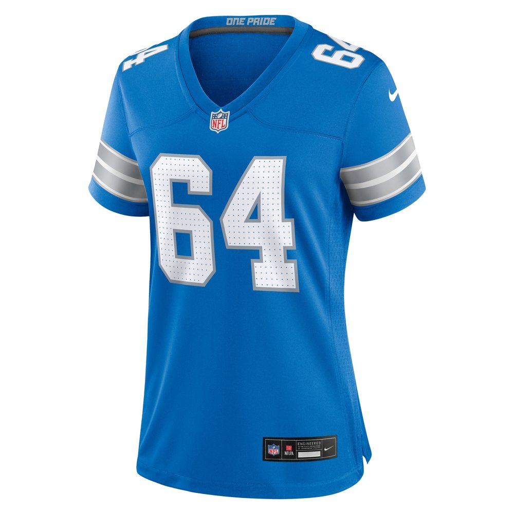 Women's Detroit Lions Bryan Hudson  Blue Game Jersey