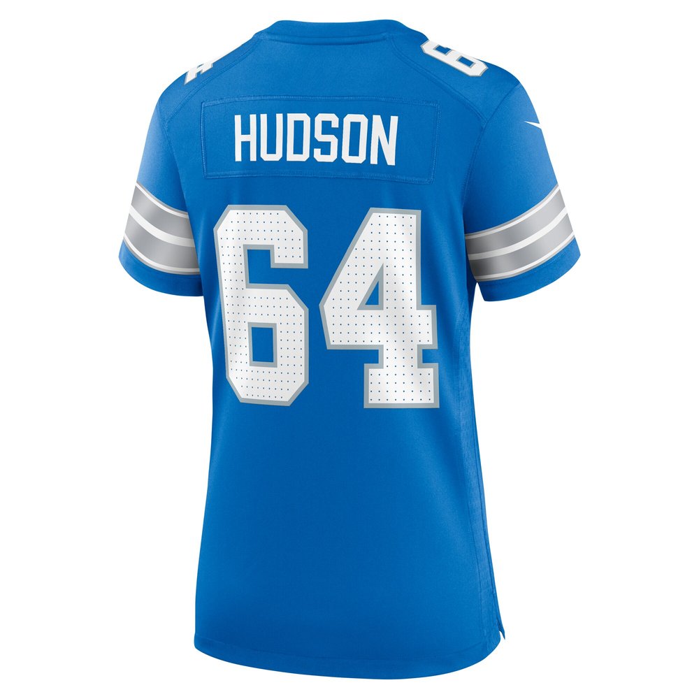 Women's Detroit Lions Bryan Hudson  Blue Game Jersey