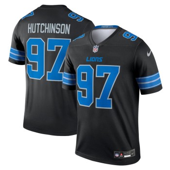 Men's Detroit Lions #97 Aidan Hutchinson Black Legend Jersey Men's Detroit Lions #97 Aidan Hutchinson Black Legend Jersey