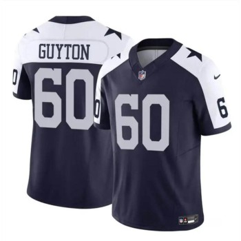 Youth Dallas Cowboys #60 Tyler Guyton Navy/White 2024 Draft F.U.S.E Thanksgiving Vapor Untouchable Limited Stitched Football Jersey Youth Dallas Cowboys #60 Tyler Guyton Navy/White 2024 Draft F.U.S.E Thanksgiving Vapor Untouchable Limited Stitched Football Jersey