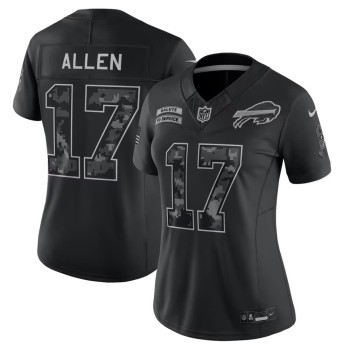 Women's Buffalo Bills #17 Josh Allen Nike Black 2026 Salute to Service Vapor F.U.S.E. Limited Jersey