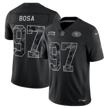 Men's San Francisco 49ers #97 Nick Bosa Nike Black 2026 Salute to Service Vapor F.U.S.E. Limited Jersey