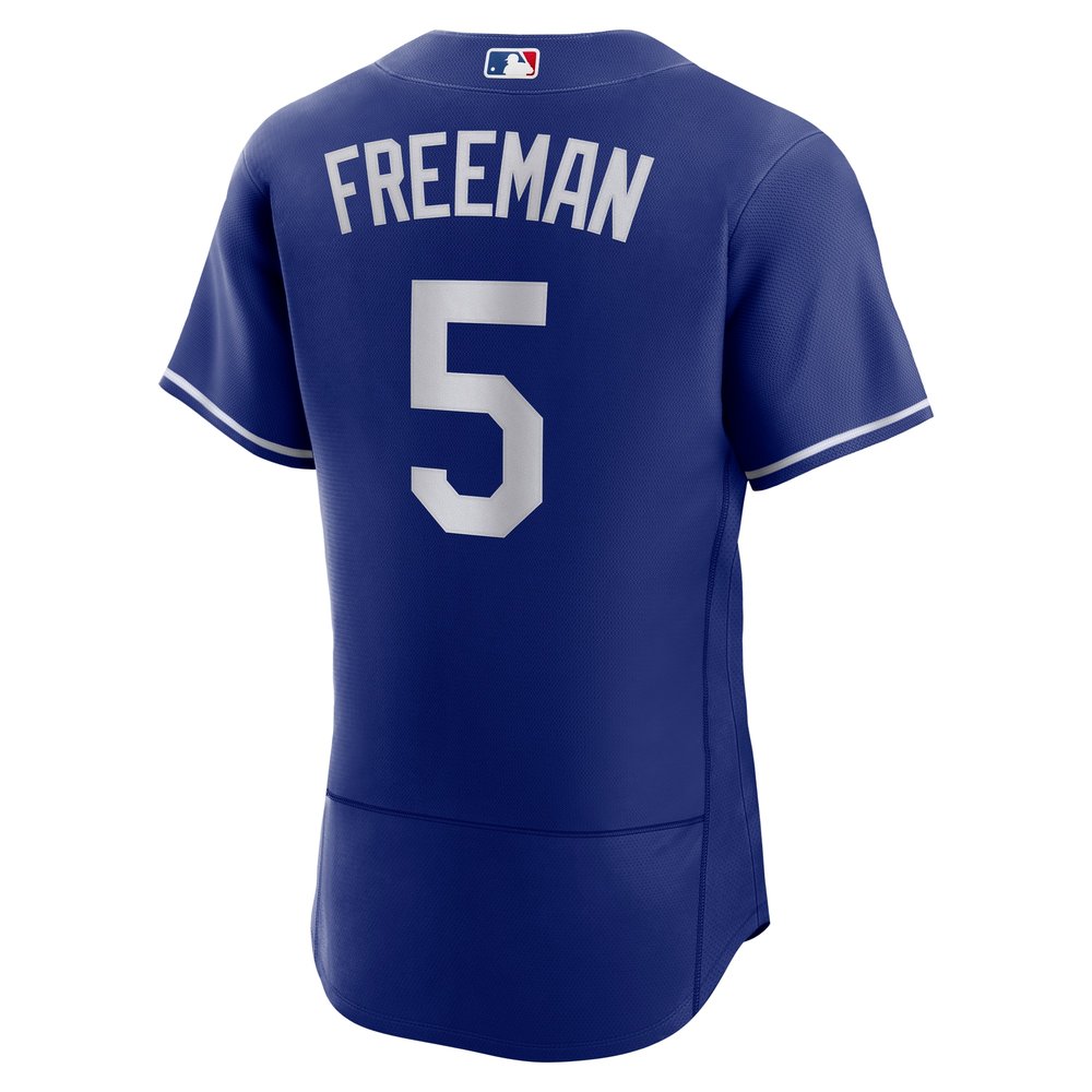 Men's Los Angeles Dodgers #5 Freddie Freeman Royal 2024 World Series Alternate Authentic Player Jersey