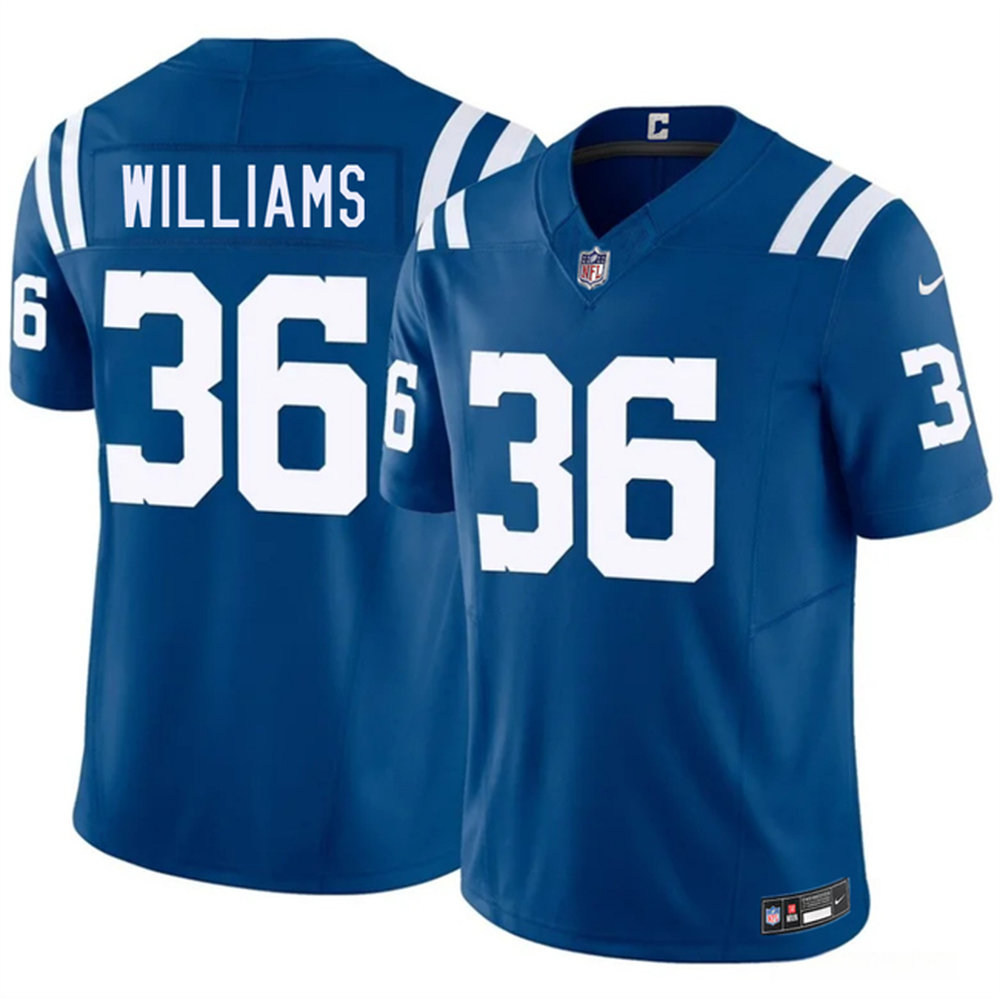 Men's Indianapolis Colts #36 Roydell Williams Blue 2026 Vapor F.U.S.E. Limited Jersey