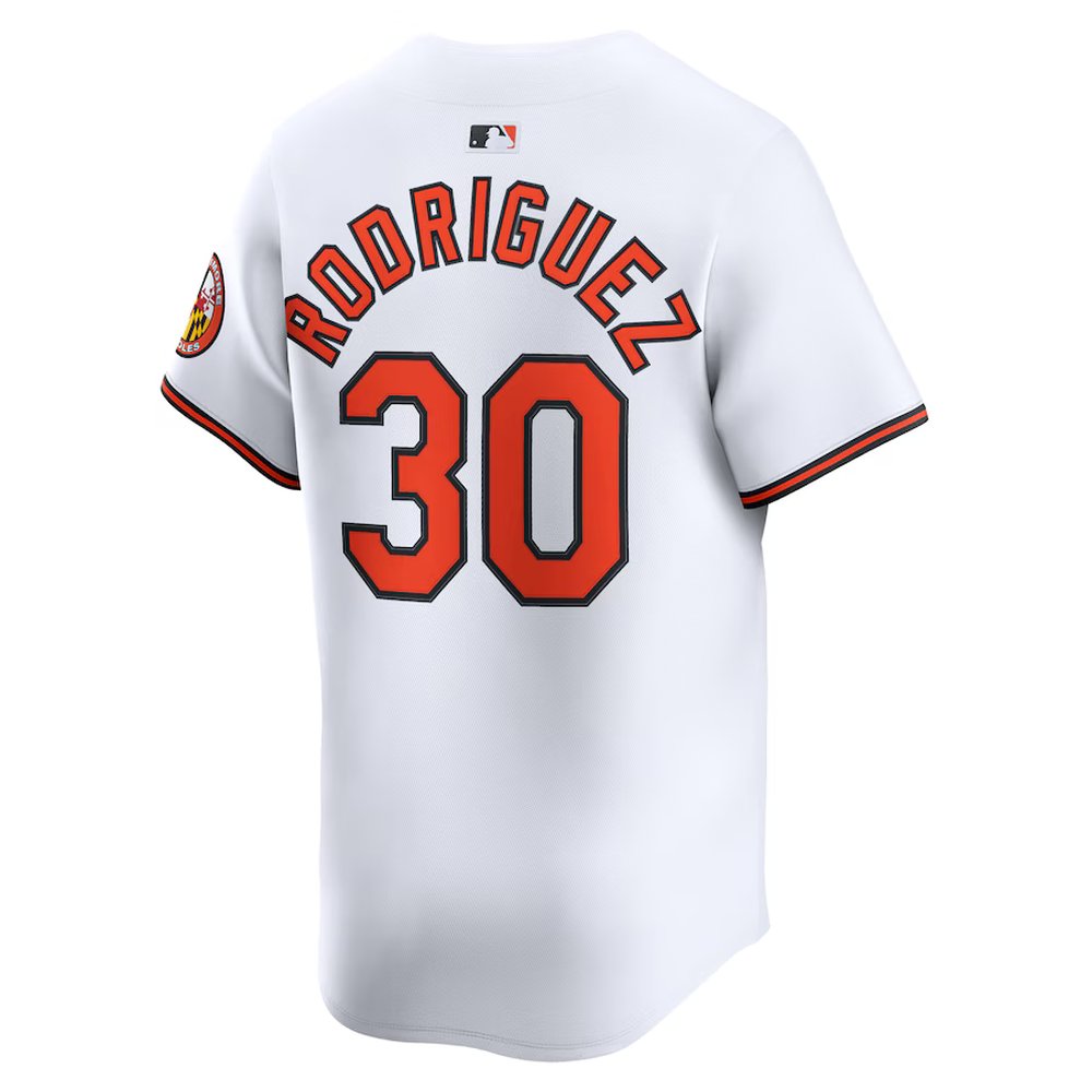 Men's Baltimore Orioles #30 Grayson Rodriguez White Alternate Limited Player Jersey