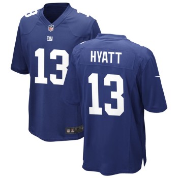Men's New York Giants #13 Jalin Hyatt Royal Classic Game Jersey