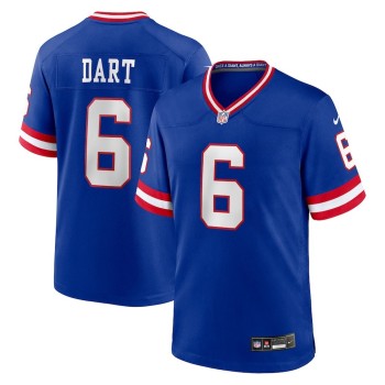 Men's New York Giants #6 Jaxson Dart Nike Royal Alternate 2 Classic Game Jersey