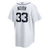 Men's Detroit Tigers #33 Colt Keith Nike White Home Replica Jersey