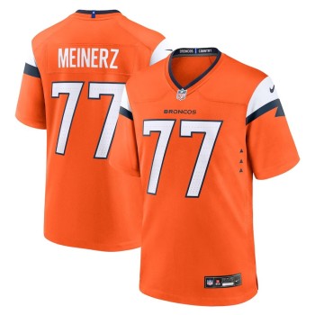 Men's Denver Broncos #77 Quinn Meinerz Orange Team Game Jersey