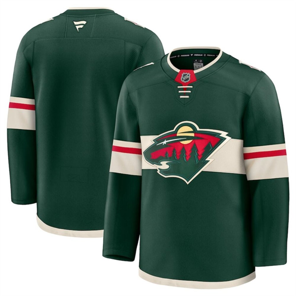 Men's Minnesota Wild Blank Green 2024-25 Home Stitched Hockey Premium Jersey Men's Minnesota Wild Blank Green 2024-25 Home Stitched Hockey Premium Jersey
