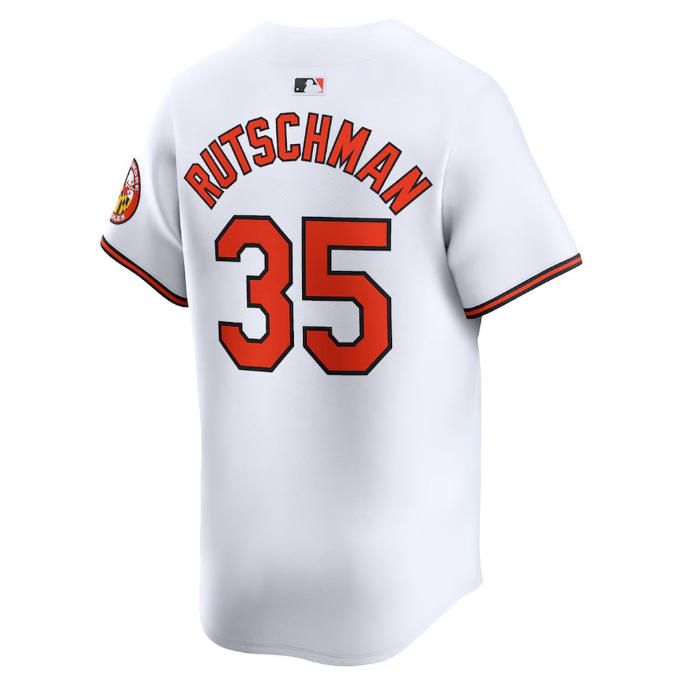 Men's Baltimore Orioles #35 Adley Rutschman White Home Limited Player Jersey