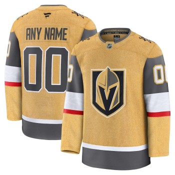 Men's Vegas Golden Knights Gold Home Premium Custom Jersey Men's Vegas Golden Knights Gold Home Premium Custom Jersey