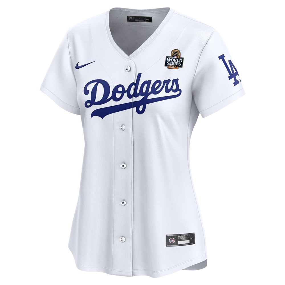 Women's Los Angeles Dodgers White 2024 World Series Home Limited Jersey