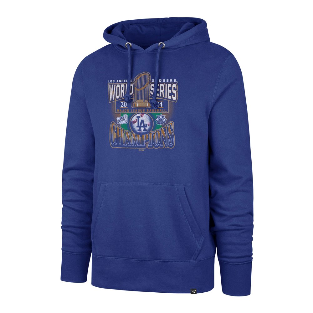 Men's Los Angeles Dodgers '47 Royal 2024 World Series Champions Big & Tall Headline Pullover Hoodie