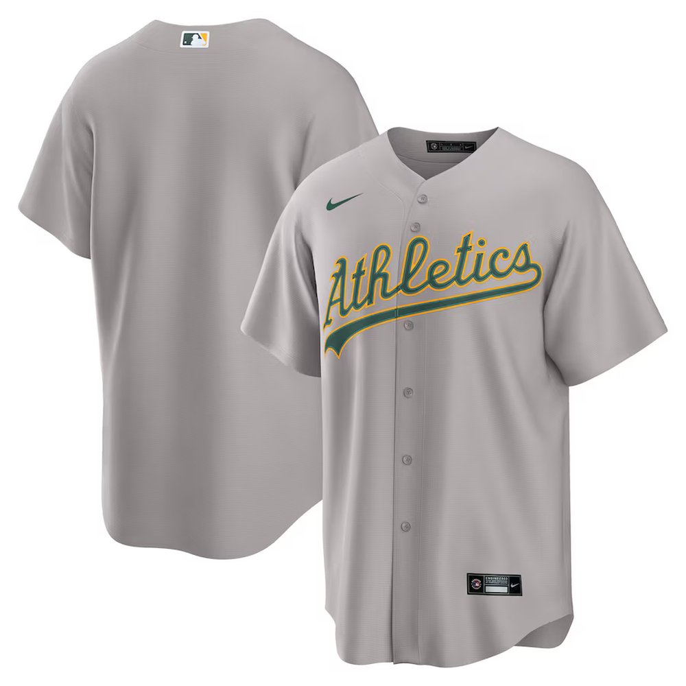 Men's Oakland Athletics Gray Away Replica 2.0 Jersey