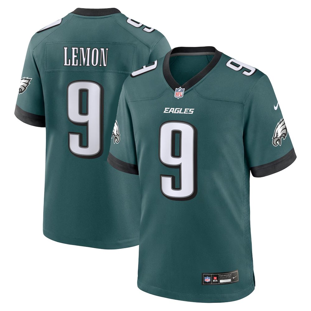 Men's Philadelphia Eagles #9 Makai Lemon Green 2026 NFL Draft Game Jersey