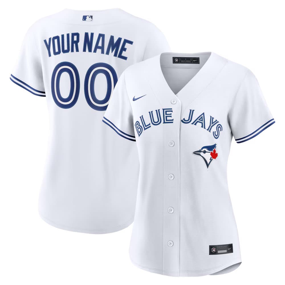 Women's Toronto Blue Jays Nike White Home Replica Custom Jersey